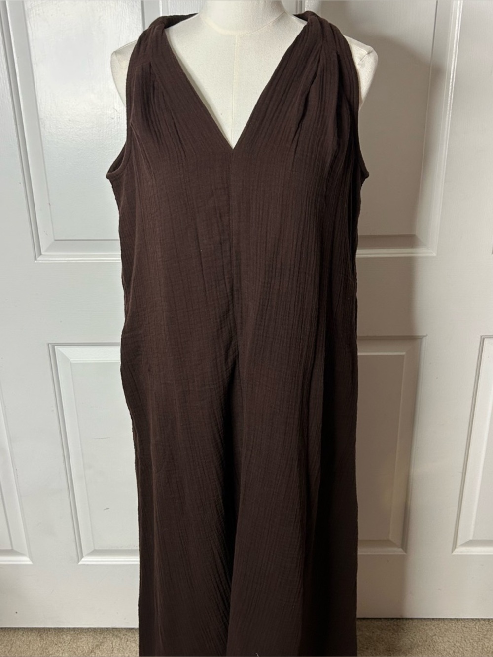 NWT J.Jill (size small) A line cotton gauze maxi dress - Picture 2 of 11